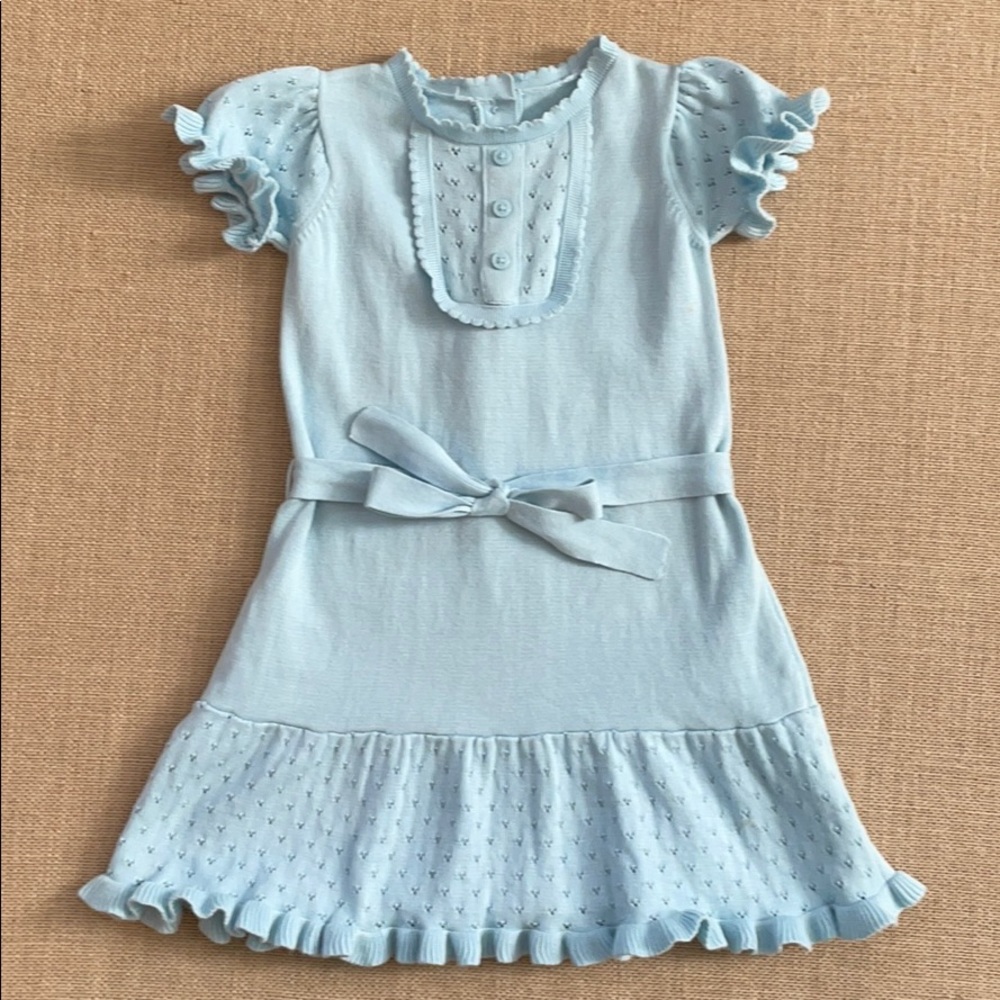 Pretty Janie and Jack pointelle knit sweater dress